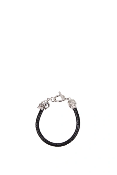 Alexander Mcqueen Bracelets Leather Black