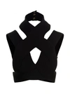 Balmain Cut-out Ribbed Cropped Top