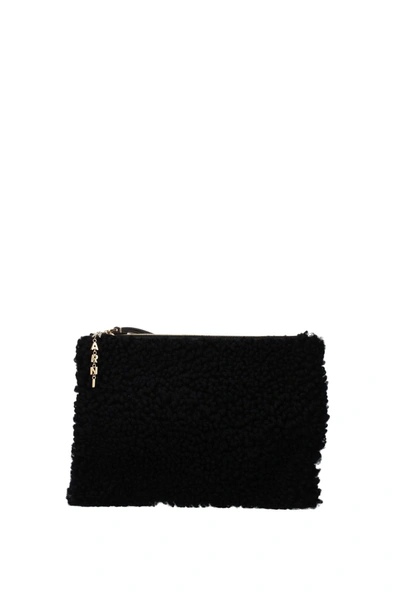 Marni Clutches Leather Black Leather