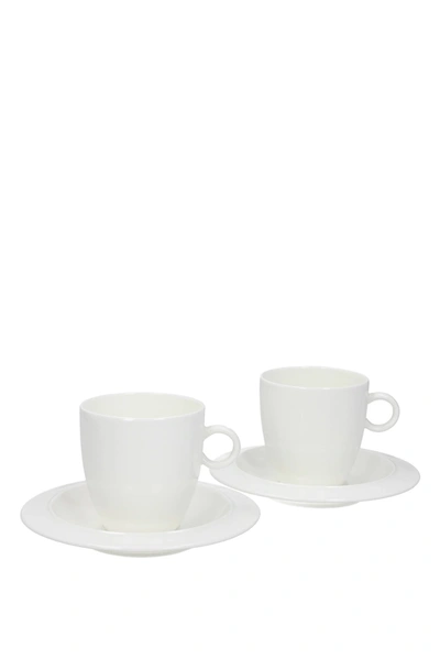 Alessi Coffee And Tea Bavero Set X 2 Porcelain White