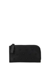 VERSACE COIN PURSES LEATHER BLACK