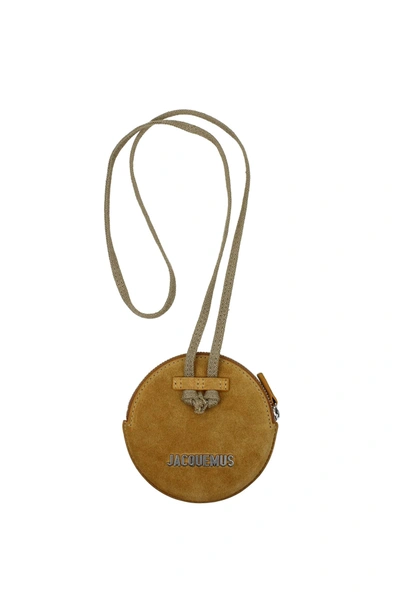 Jacquemus Coin Purses Suede Yellow Mustard