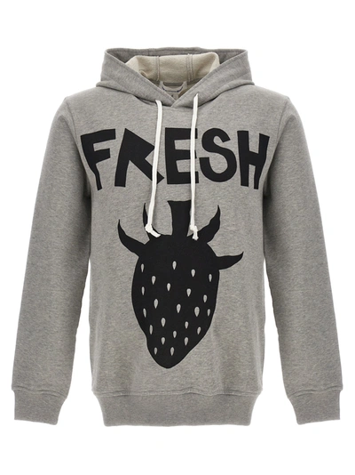 Comme Des Garçons Shirt Fresh Cotton Sweatshirt Hoodie In Grey