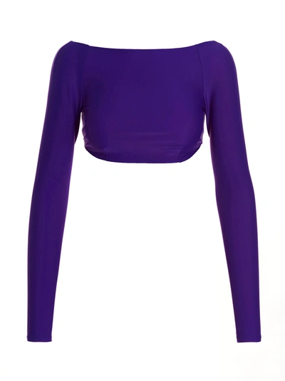 Emilio Pucci Knitted Crop Top In Purple