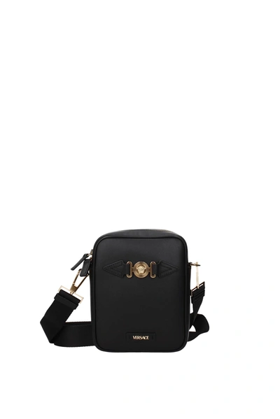 Versace Crossbody Bag Leather Black
