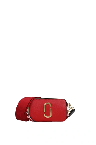 Marc Jacobs Crossbody Bag Snapshot Leather Red True Red In True Red Multi