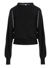 Ramael Cut Out Insert Top Sweater Sweaters And Cardigans Black