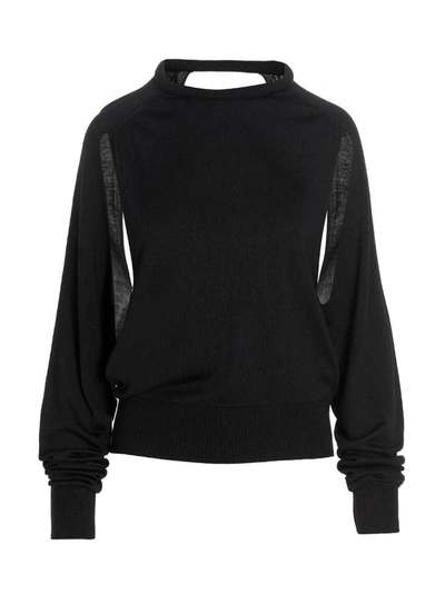 Ramael Cut Out Insert Top Sweater In Black