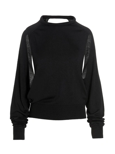 RAMAEL CUT OUT INSERT TOP SWEATER SWEATERS AND CARDIGANS BLACK