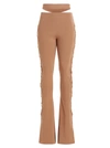 Andreädamo Flared Trousers With Cut-out And Ribbed Texture