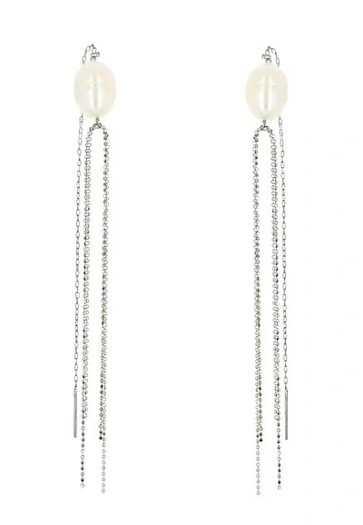 Fabiana Filippi Earrings Brass White Silver