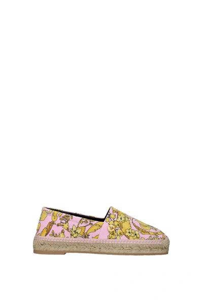 Versace Espadrilles Fabric Pink Gold