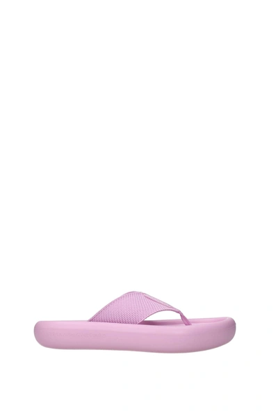 Stella Mccartney 30mm Air Slide Canvas Flip Flops In Purple