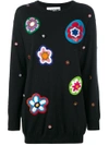 MOSCHINO FLORAL PATCH KNIT DRESS,A483050011994183