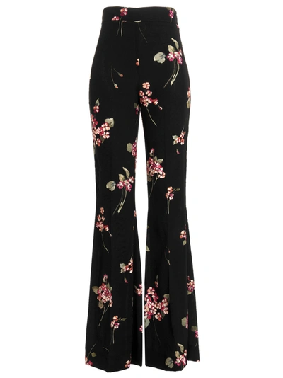 Twinset Floral-print Wide Trousers In Multi