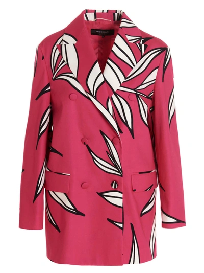 ROCHAS FLORAL PRINT BLAZER JACKET