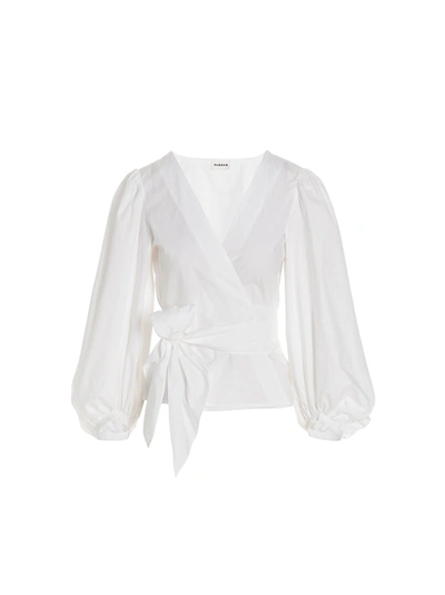 P.a.r.o.s.h Front Crossover Blouse In White