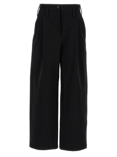 Philosophy Front Pleat Pants In Black