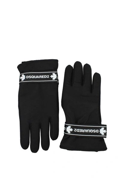 Dsquared2 Gloves Polyester Black