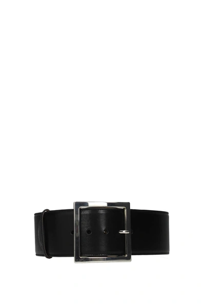Alexander Mcqueen High-waist Belts Leather Black