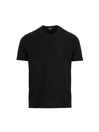 Zanone Ice Cotton T-shirt In Black