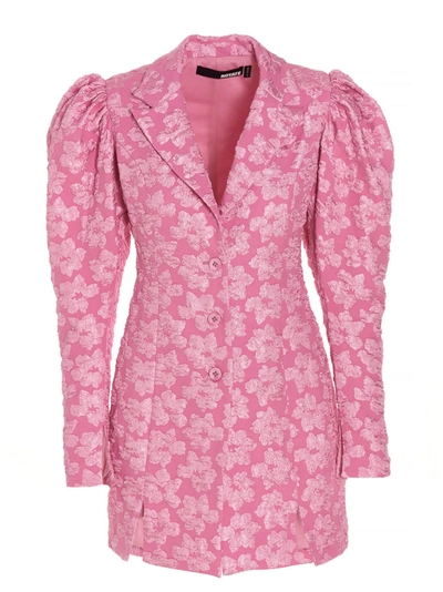 Rotate Birger Christensen Kalisha Fitted Jacquard Printed Blazer In Pink
