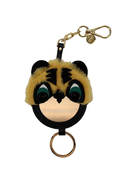 Miu Miu Key Rings Fur Black