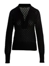 Sapio Diamond Pattern Knit Polo Shirt