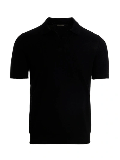 Tagliatore Short-sleeve Knitted Jumper In Black