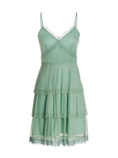 Twinset Lace Dress In Green