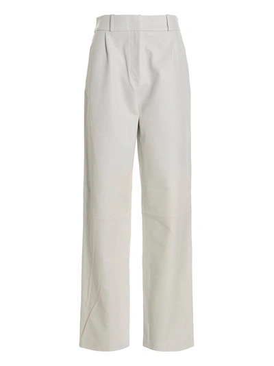 Kassl Editions Leather Trousers In Blanco