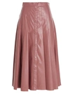 Twinset Leather-effect Pleated Skirt