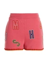 MOSCHINO LETTERING EMBROIDERED LOGO BERMUDA SHORTS