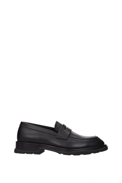 Alexander Mcqueen Loafers Leather Black