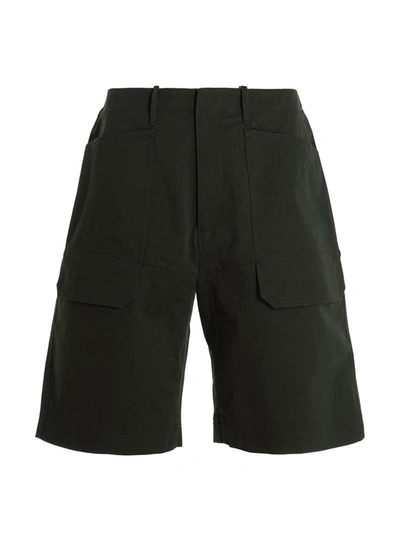 Ferrari Logo Bermuda Shorts In Green