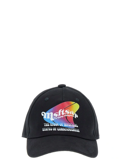 Msftsrep Trippy Summer Print Cotton Baseball Cap In Black