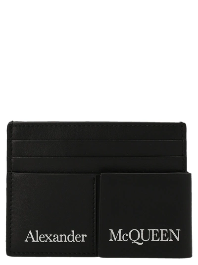 Alexander Mcqueen Logo Card Holder In Black