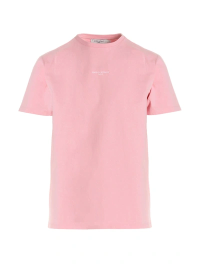 Maison Kitsuné Logo Embroidery T-shirt In Pink