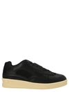 Jil Sander Mesh-trimmed Leather Sneakers