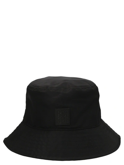 Raf Simons Logo Patch Bucket Hat In Black