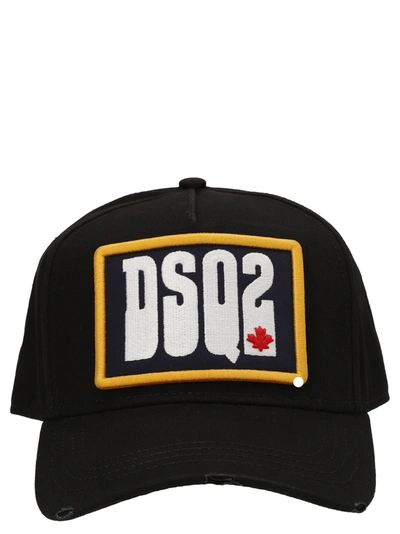 Dsquared2 Logo Patch Cap In Black