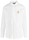 Moschino Logo Patch Shirt In White