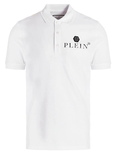 Philipp Plein Logo-plaque Polo Shirt In White