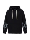 Vision Of Super Negative White Flames Hoodie