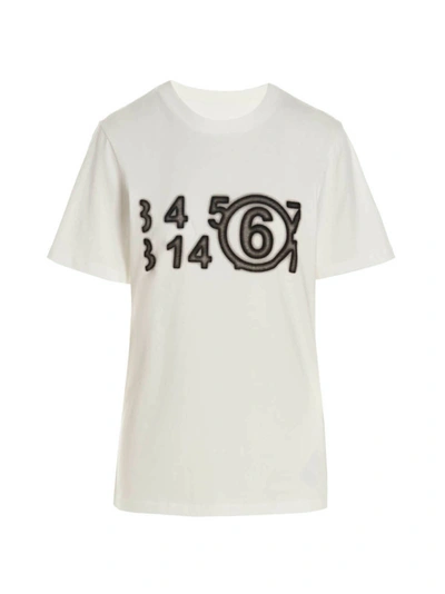 Mm6 Maison Margiela Logo-print Short-sleeve T-shirt In White
