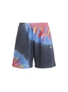 Msgm Logo Printed Tie Dyed Bermuda Shorts