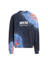 Msgm Burro Studio Logo Print Tie Dye Sweatshirt