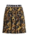 Versace Jeans Couture Baroque-print Pleated Skirt