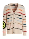 Barrow Stripe-print V-neck Cardigan In Red