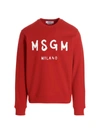 Msgm Logo Print Crew Neck Sweatshirt